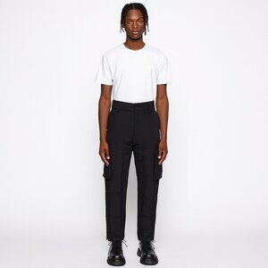 Chen Peng Black Down Roman Column Trousers Puffer Pants Men Casual Avant Garde M